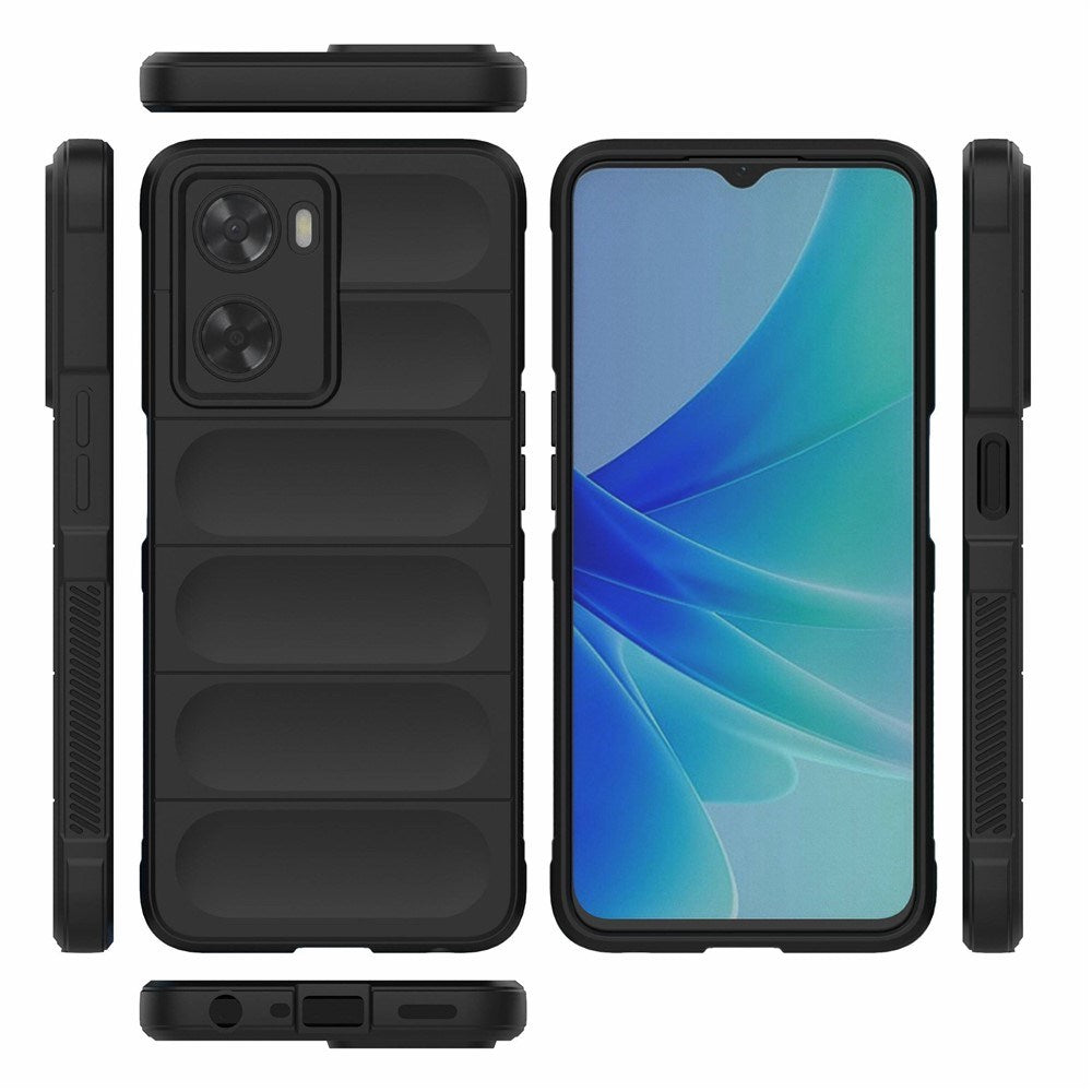 OPPO A57 / A57s EIDERWOOD Fleksibelt Plastik Bagside Cover - Sort