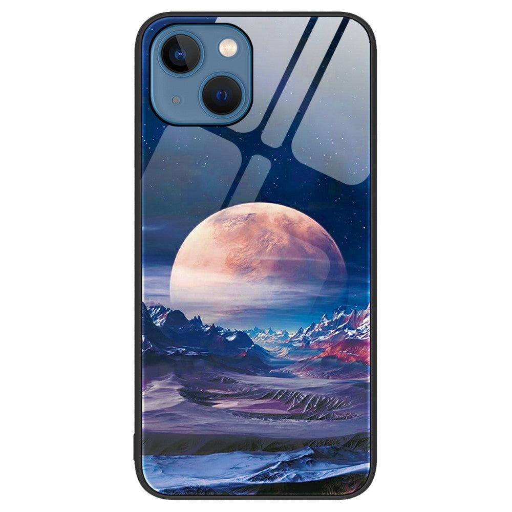 iPhone 14 Plus Cover m. Glasbagside - Hvid Planet