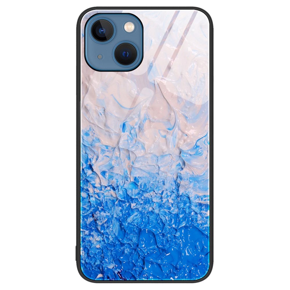 iPhone 14 Plus Cover m. Glasbagside - Marmor Mønster