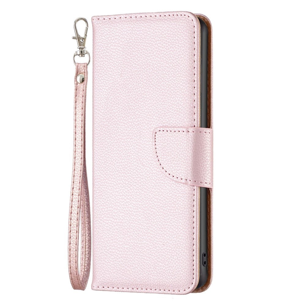 Nothing Phone (1) Kunst Læder Flip Cover m. Strop & Kortholder - Rose Gold