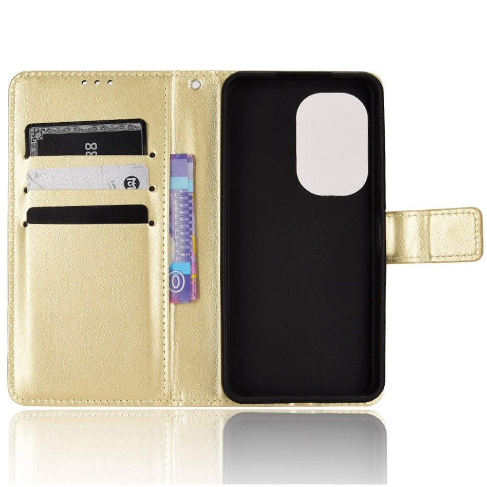Asus Zenfone 10 / 9 Læder Flip Cover m. Pung og Ståfunktion - Guld