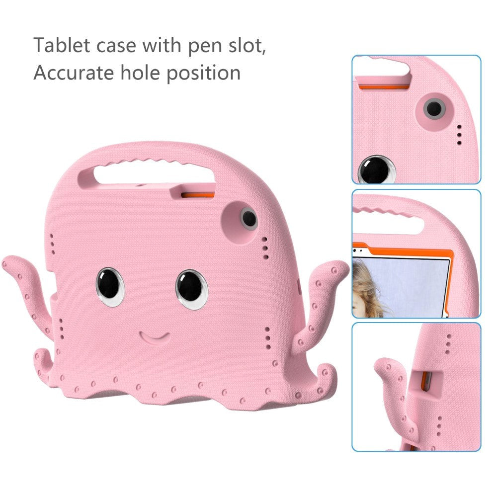 Samsung Galaxy Tab A8 10.5" (2021) Børne Cover m. Kickstand - Blæksprutte - Lyserød