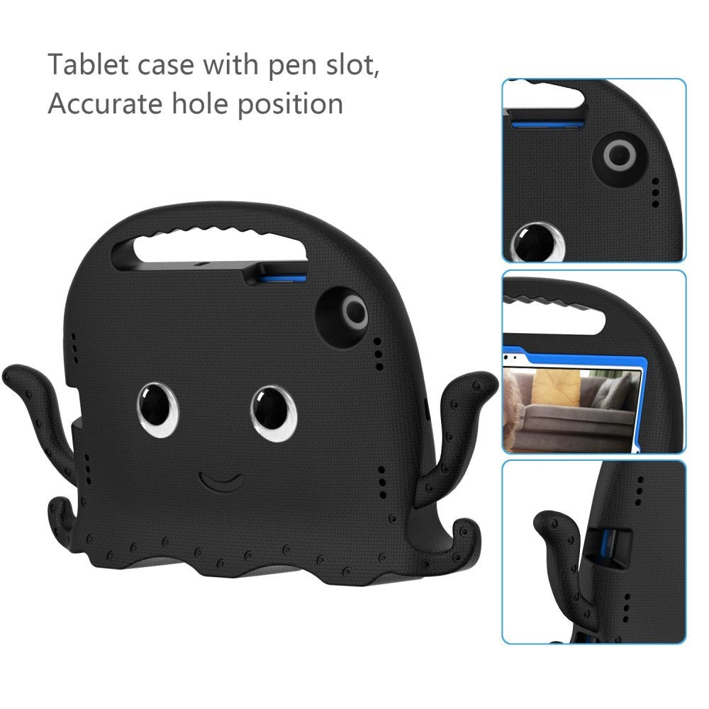 Samsung Galaxy Tab A8 10.5" (2021) Børne Cover m. Kickstand - Blæksprutte - Sort
