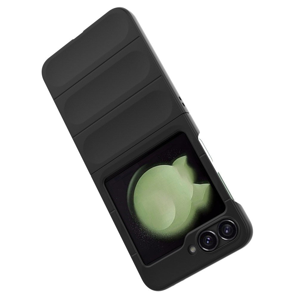 EIDERWOOD Samsung Galaxy Z Flip7 FE / Flip6 Fleksibelt Plastik Bagside Cover - Sort