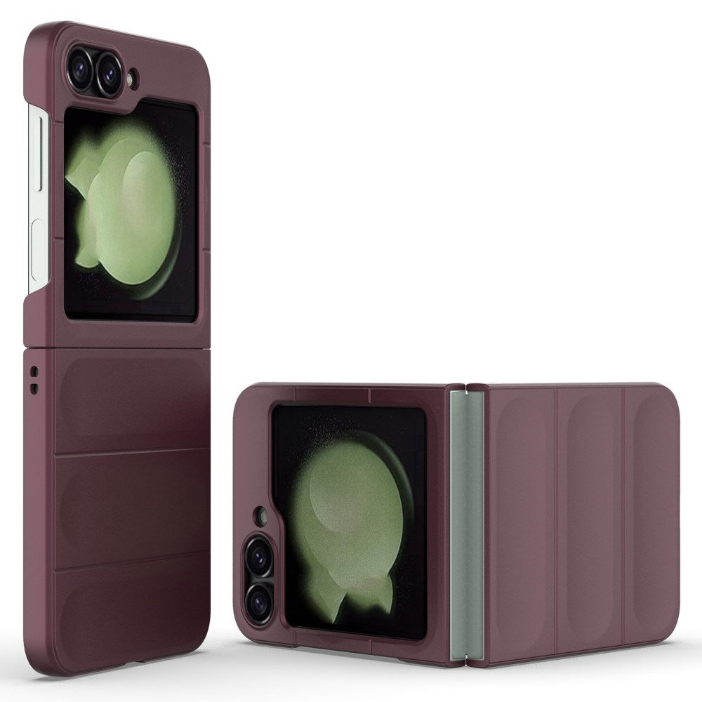 EIDERWOOD Samsung Galaxy Z Flip7 FE / Flip6 Fleksibelt Plastik Bagside Cover - Vinrød