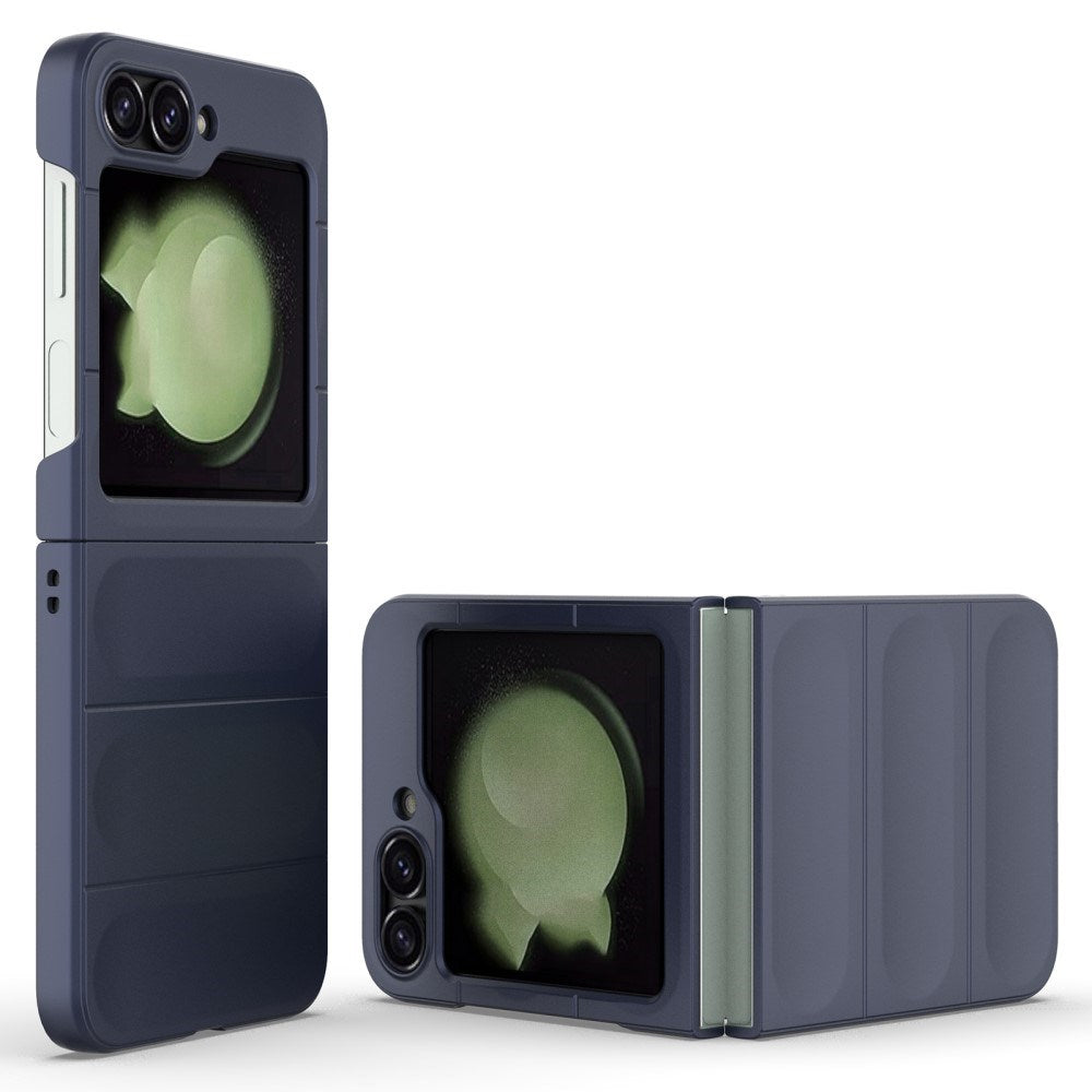 EIDERWOOD Samsung Galaxy Z Flip7 FE / Flip6 Fleksibelt Plastik Bagside Cover - Mørkeblå
