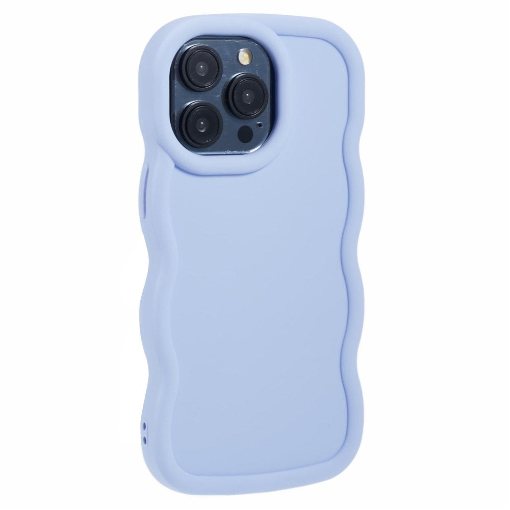 EIDERWOOD iPhone 15 Pro Max Fleksibelt Plastik Wavy Mobil Cover - Lilla
