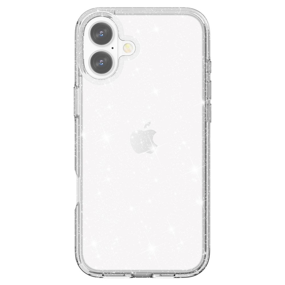 EIDERWOOD iPhone 16 Plus Hybrid Plastik Bagside Cover - Hvid Glitter