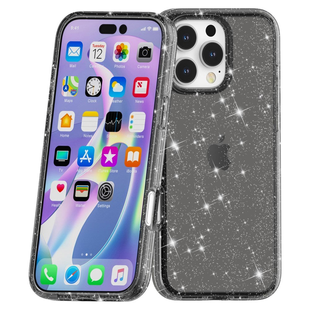 EIDERWOOD iPhone 16 Pro Max Hybrid Plastik Bagside Cover - Sort Glitter