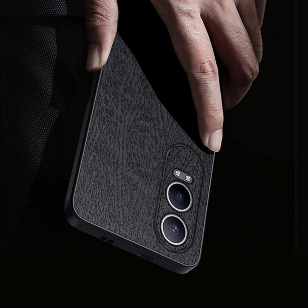EIDERWOOD OnePlus Nord CE4 Lite (5G) Læderbetrukket Plastik Bagside Cover - Træ Tesktur - Grøn