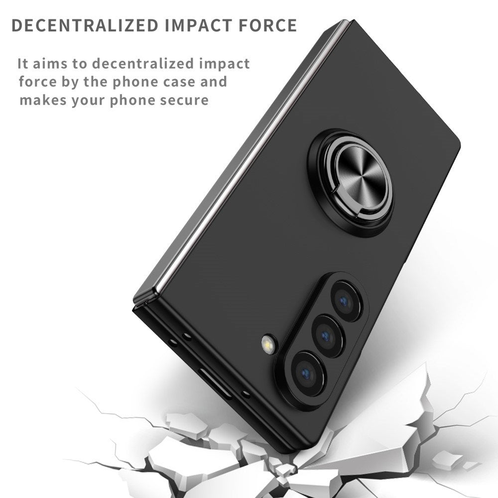 EIDERWOOD Samsung Galaxy Z Fold6 Plastik Bagside Cover m. Magnetisk Kickstand - Sort