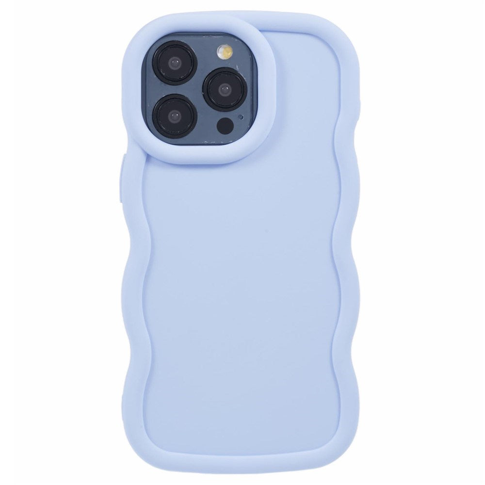 EIDERWOOD iPhone 14 Pro Max Fleksibelt Plastik Wavy Mobil Cover - Lilla