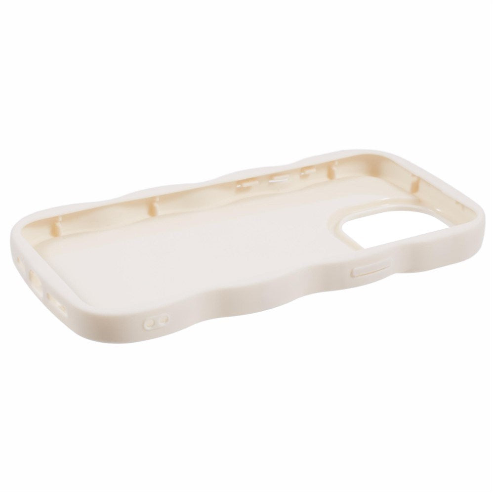 EIDERWOOD iPhone 14 Pro Max Fleksibelt Plastik Wavy Mobil Cover - Hvid