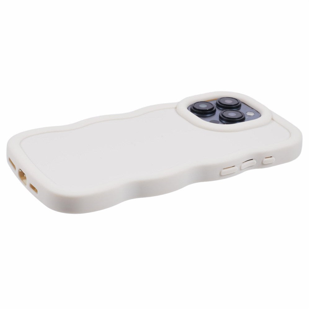 EIDERWOOD iPhone 14 Pro Max Fleksibelt Plastik Wavy Mobil Cover - Hvid