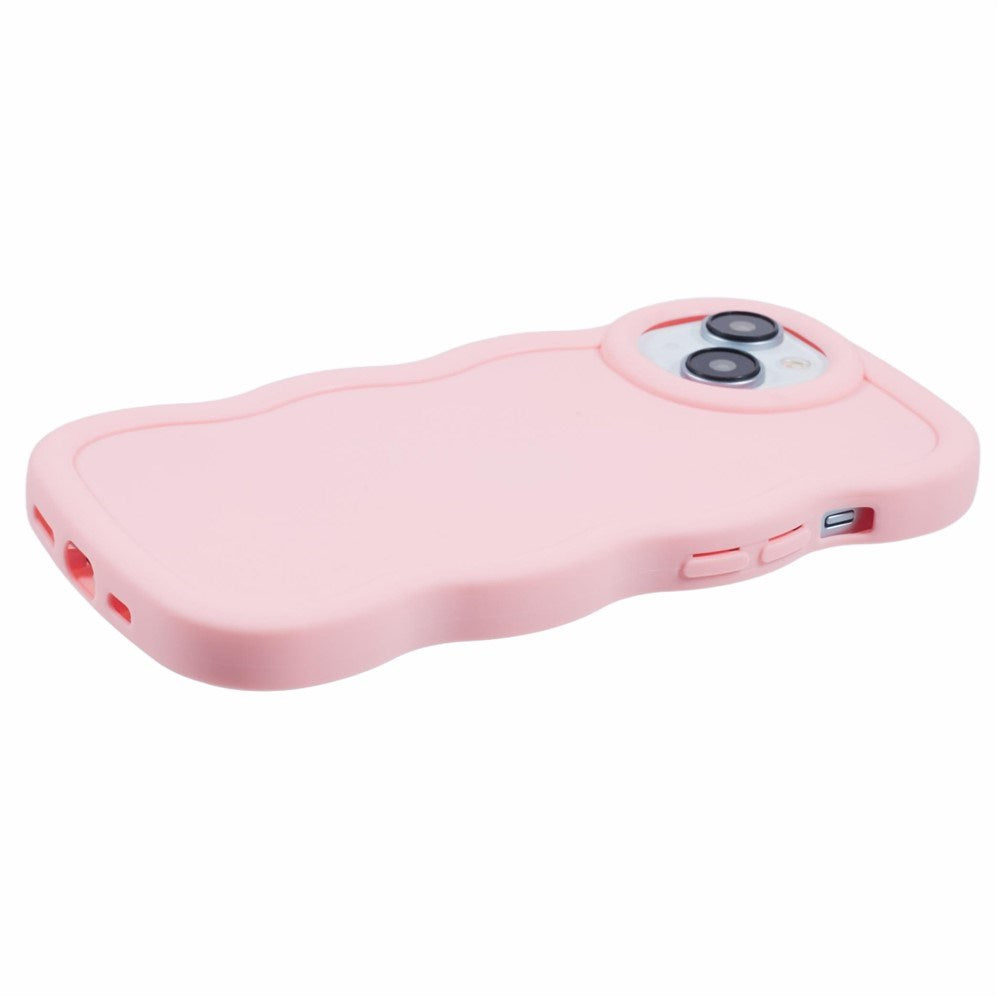 EIDERWOOD iPhone 13 Fleksibelt Plastik Wavy Mobil Cover - Lyserød
