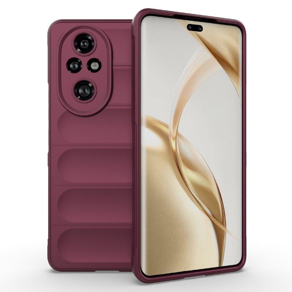Honor 200 Pro (5G) - EIDERWOOD Fleksibelt Plastik Cover - Mørkerød