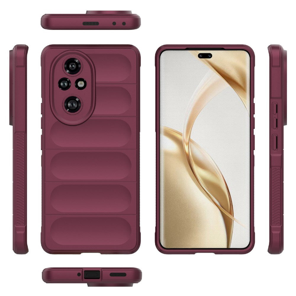 Honor 200 Pro (5G) - EIDERWOOD Fleksibelt Plastik Cover - Mørkerød
