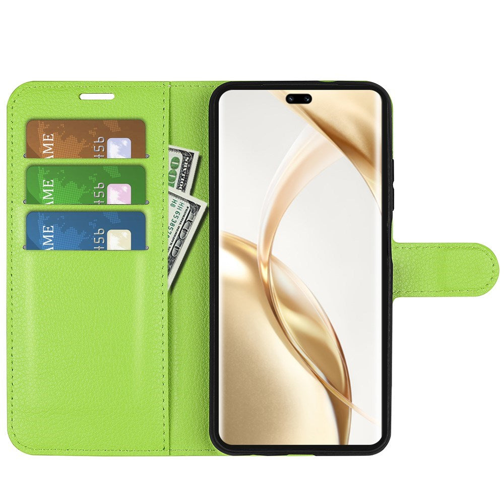 Honor 200 Pro (5G) - EIDERWOOD Kunstlæder Flip Cover m. Kortholder & Ståfunktion - Grøn