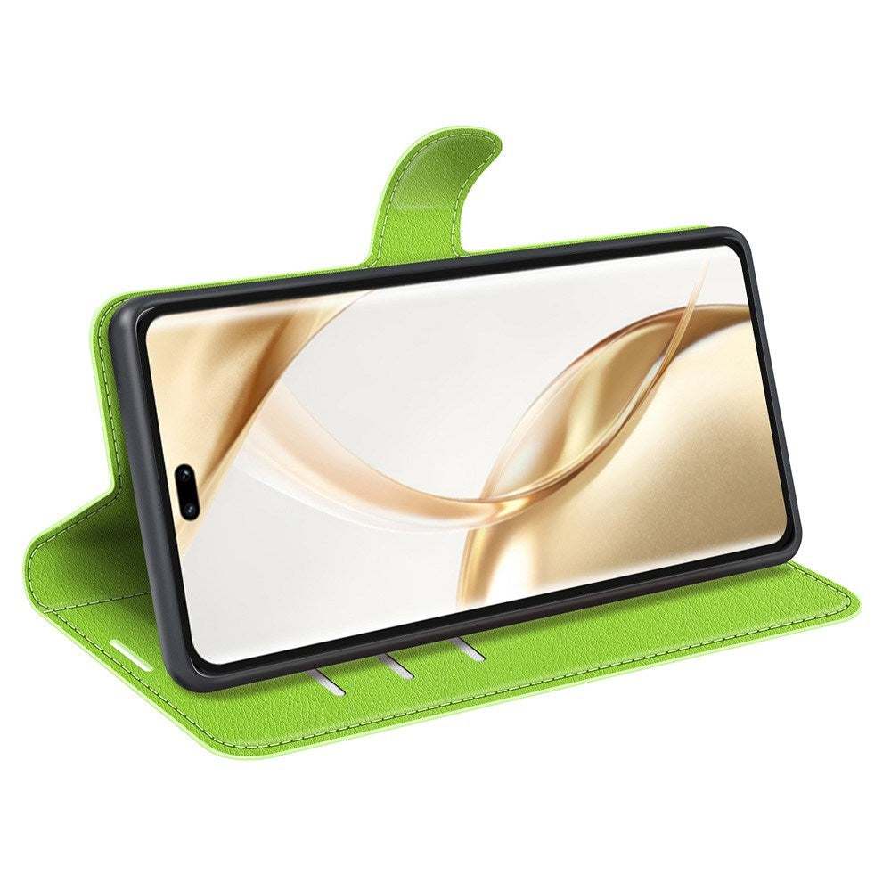 Honor 200 Pro (5G) - EIDERWOOD Kunstlæder Flip Cover m. Kortholder & Ståfunktion - Grøn