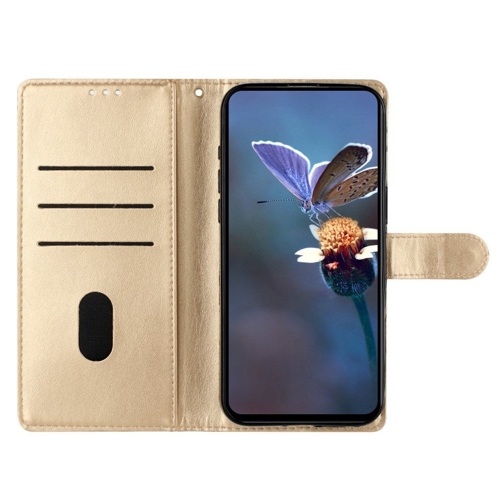 EIDERWOOD Samsung Galaxy S22+ (Plus) Kunstlæder Flip Case m. Indgravering - Guld