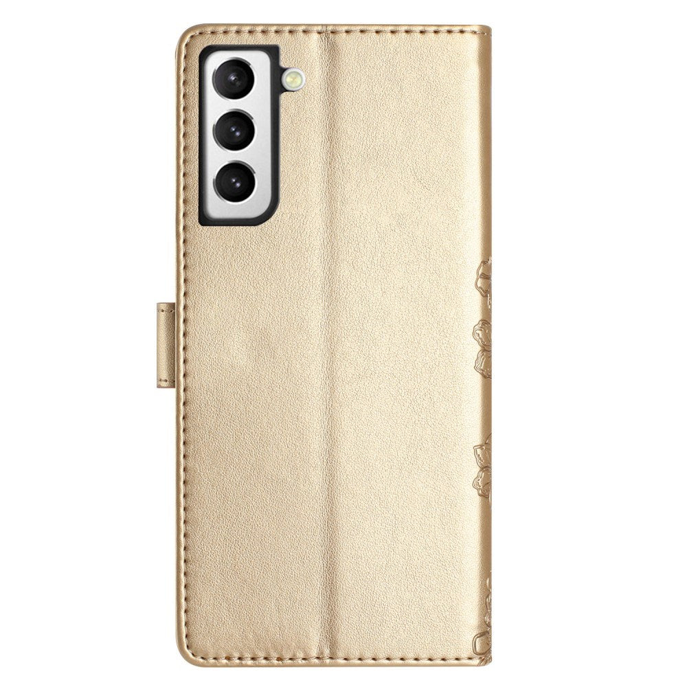 EIDERWOOD Samsung Galaxy S22+ (Plus) Kunstlæder Flip Case m. Indgravering - Guld