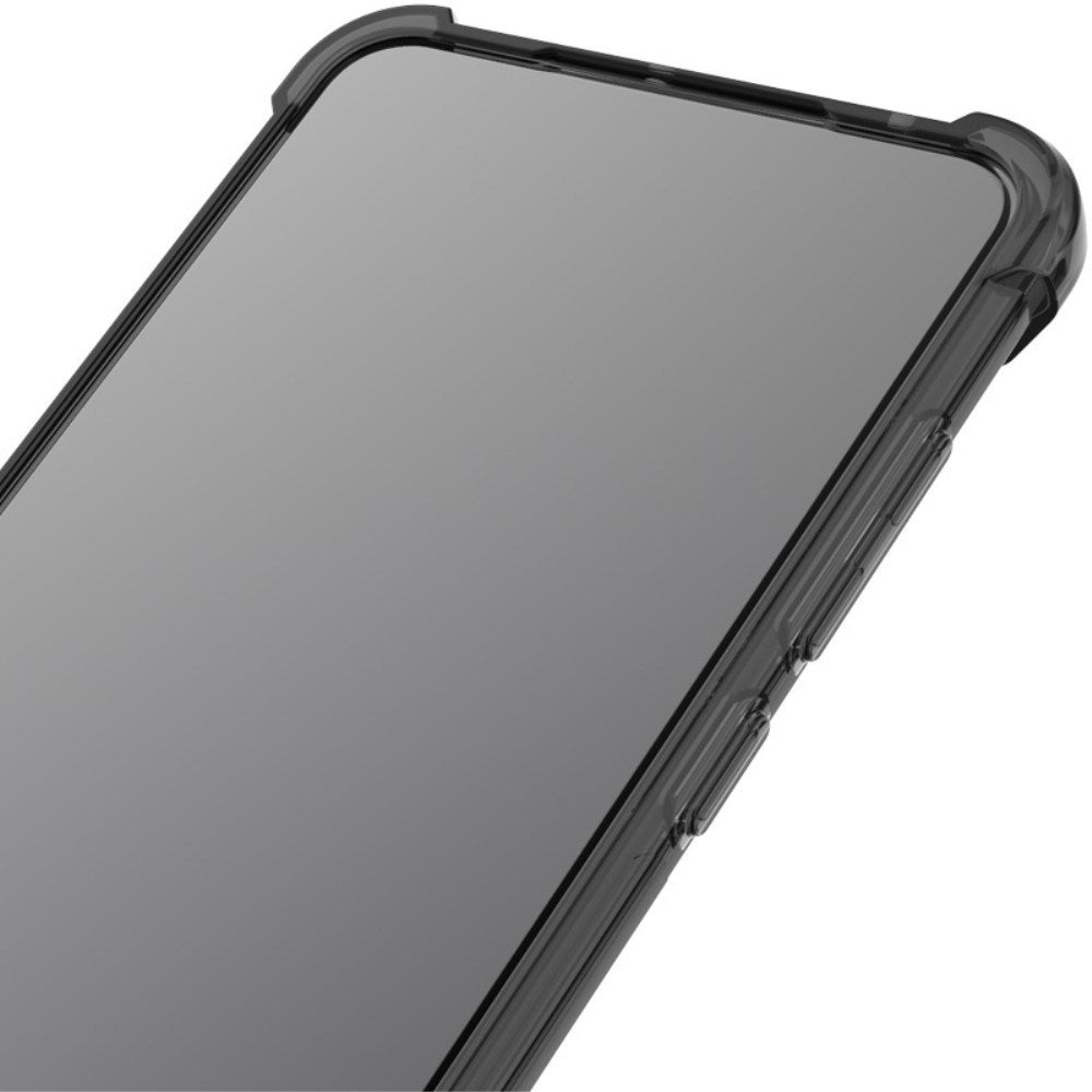 OnePlus Nord CE4 Lite (5G) IMAK Mat Fleksibel Plastik Bagside Cover - Gennemsigtig / Sort