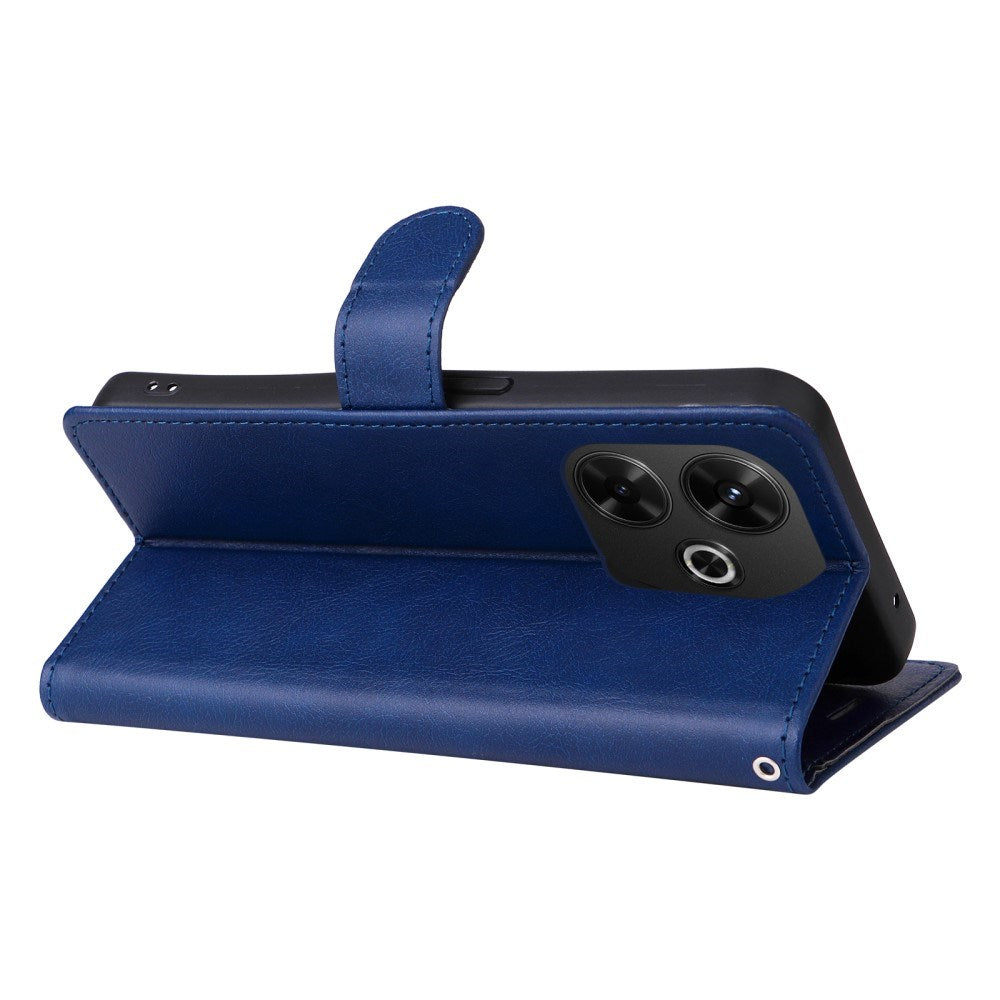 EIDERWOOD Xiaomi Redmi 13 Kunstlæder Flip Cover m. Pung og Strop - Blå