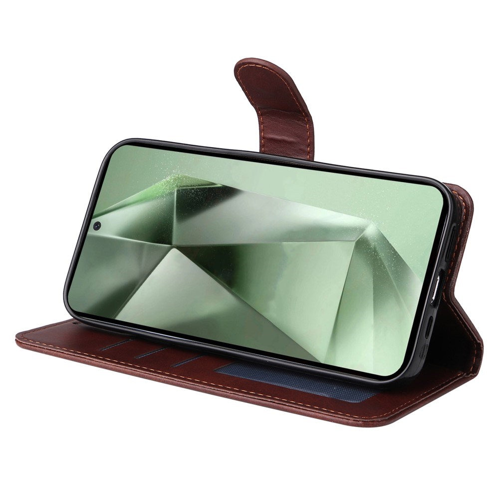 EIDERWOOD Samsung Galaxy S24 FE Læder Flip Cover m. Pung & Strop - Brun