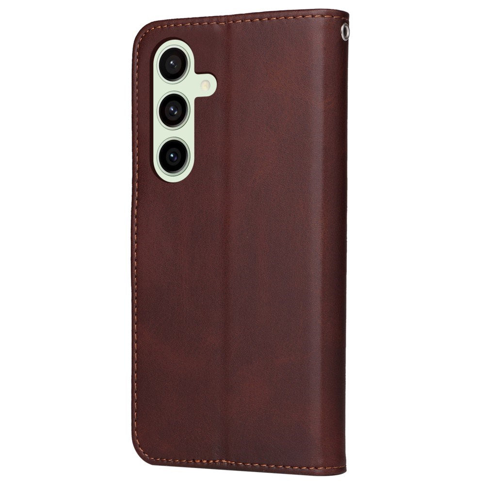 EIDERWOOD Samsung Galaxy S24 FE Læder Flip Cover m. Pung & Strop - Brun