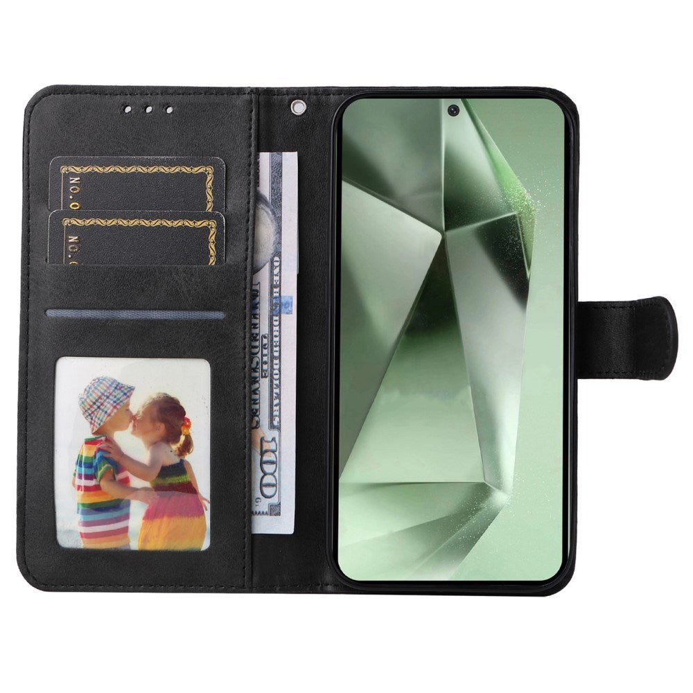 EIDERWOOD Samsung Galaxy S24 FE Læder Flip Cover m. Pung & Strop - Sort