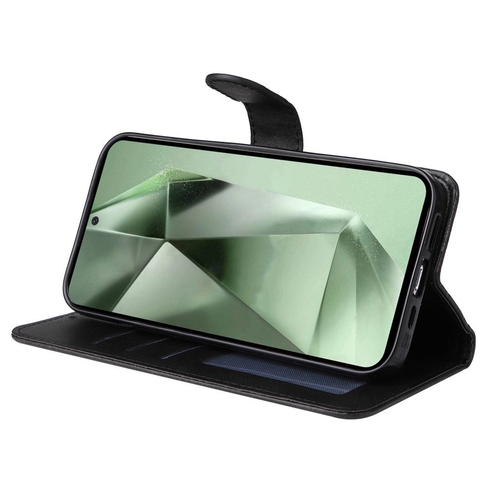 EIDERWOOD Samsung Galaxy S24 FE Læder Flip Cover m. Pung & Strop - Sort