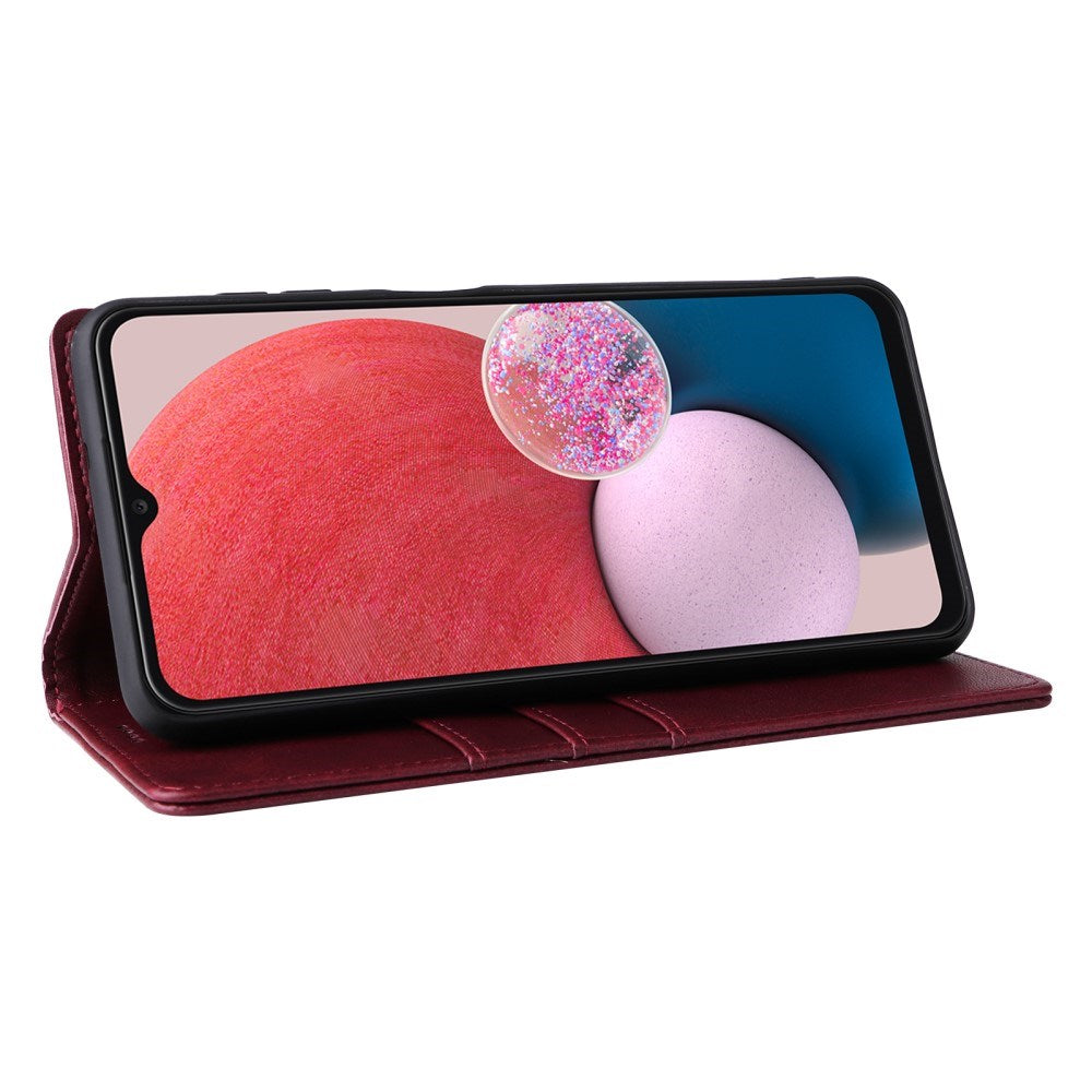 EIDERWOOD - Samsung Galaxy A13 (4G/5G) / A04s / M13 Kunstlæder Flip Cover m. Kortholder & Ståfunktion - Rød