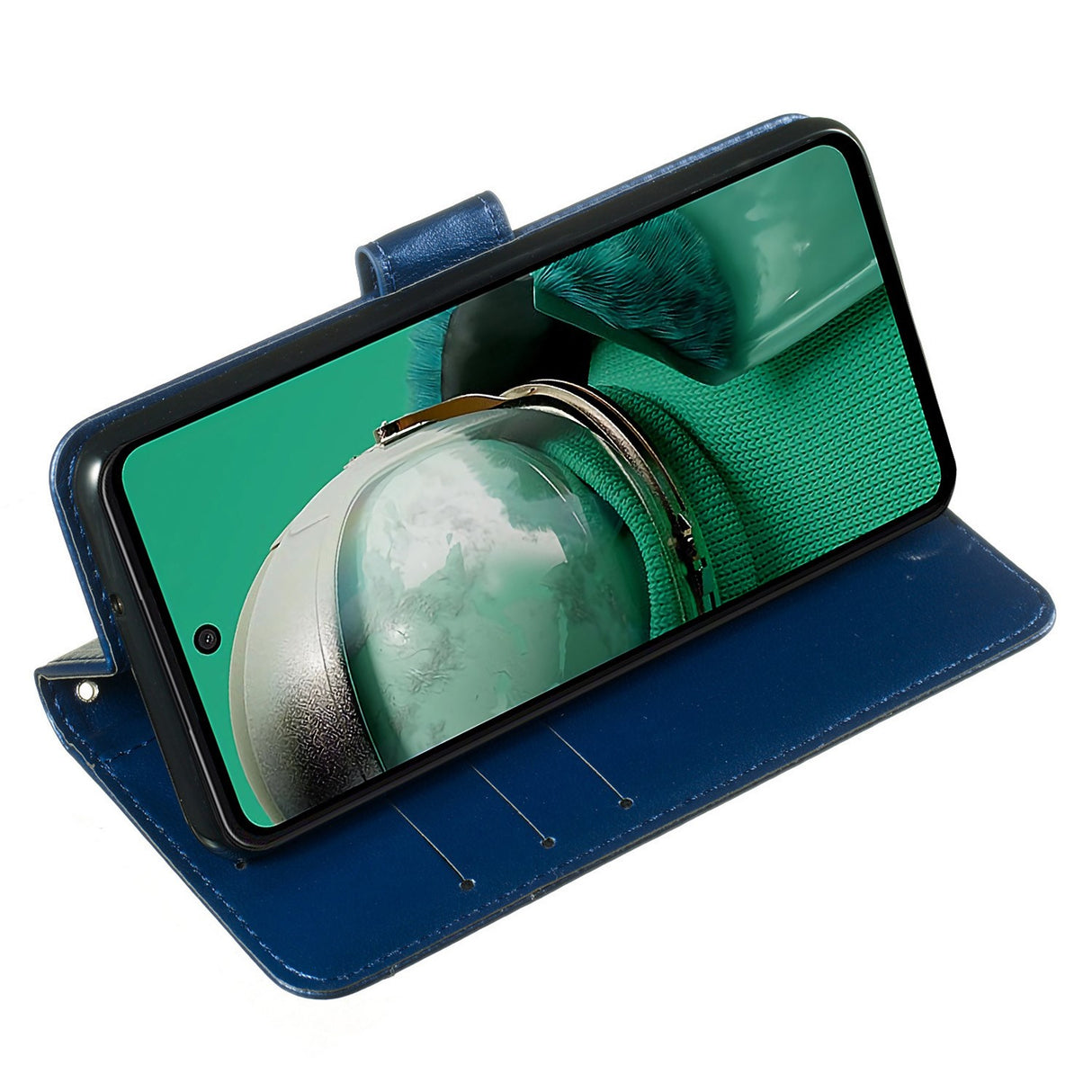 HMD Pulse/Pro/Plus - EIDERWOOD Læder Cover m. Pung & Strop - Blå