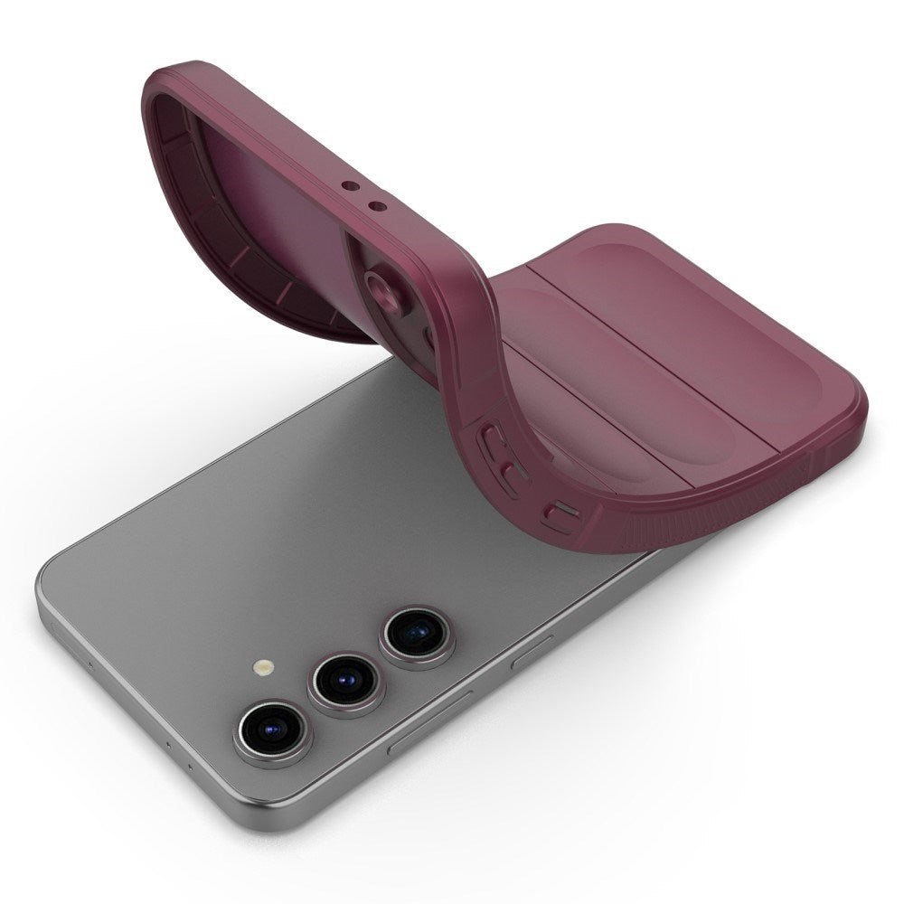 EIDERWOOD Samsung Galaxy S24 FE Fleksibelt Plastik Bagside Cover - Vinrød