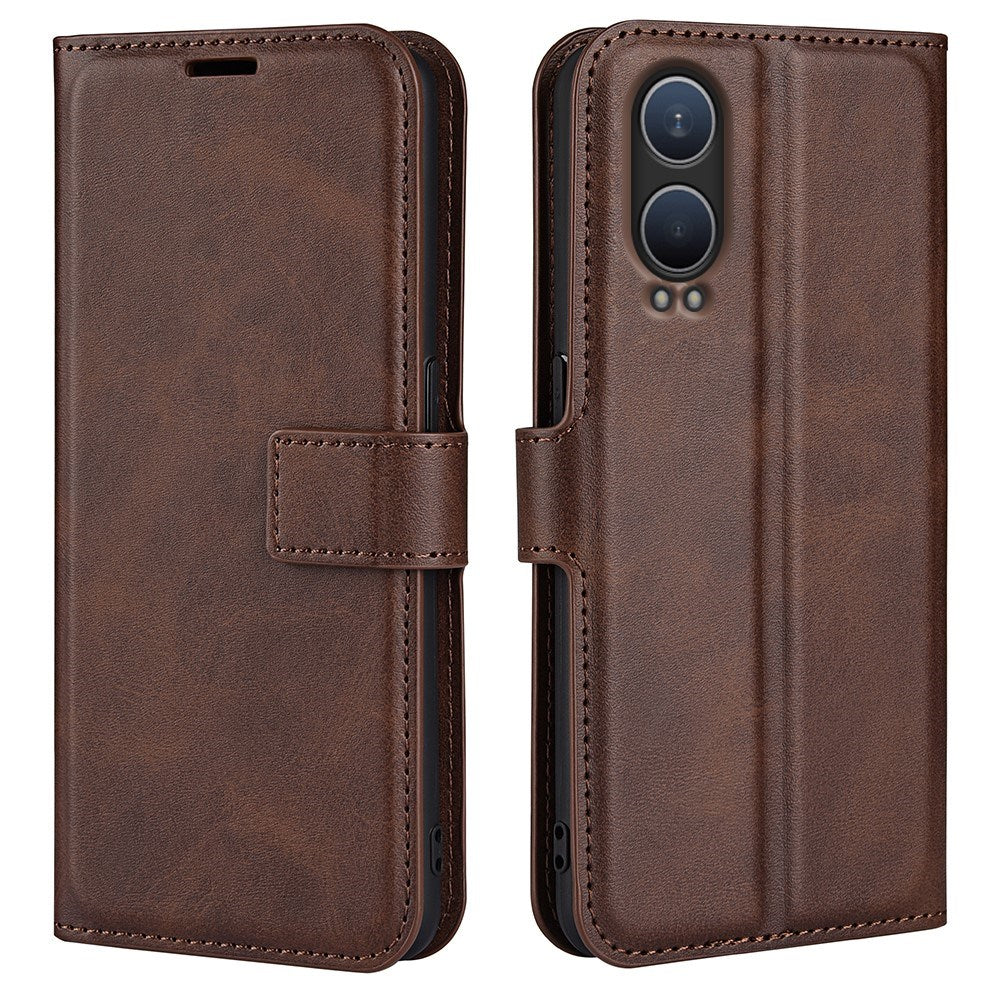 EIDERWOOD OnePlus Nord CE4 Lite (5G) Læder Flip Cover m. Kortholder & Magnetisk Luk - Brun