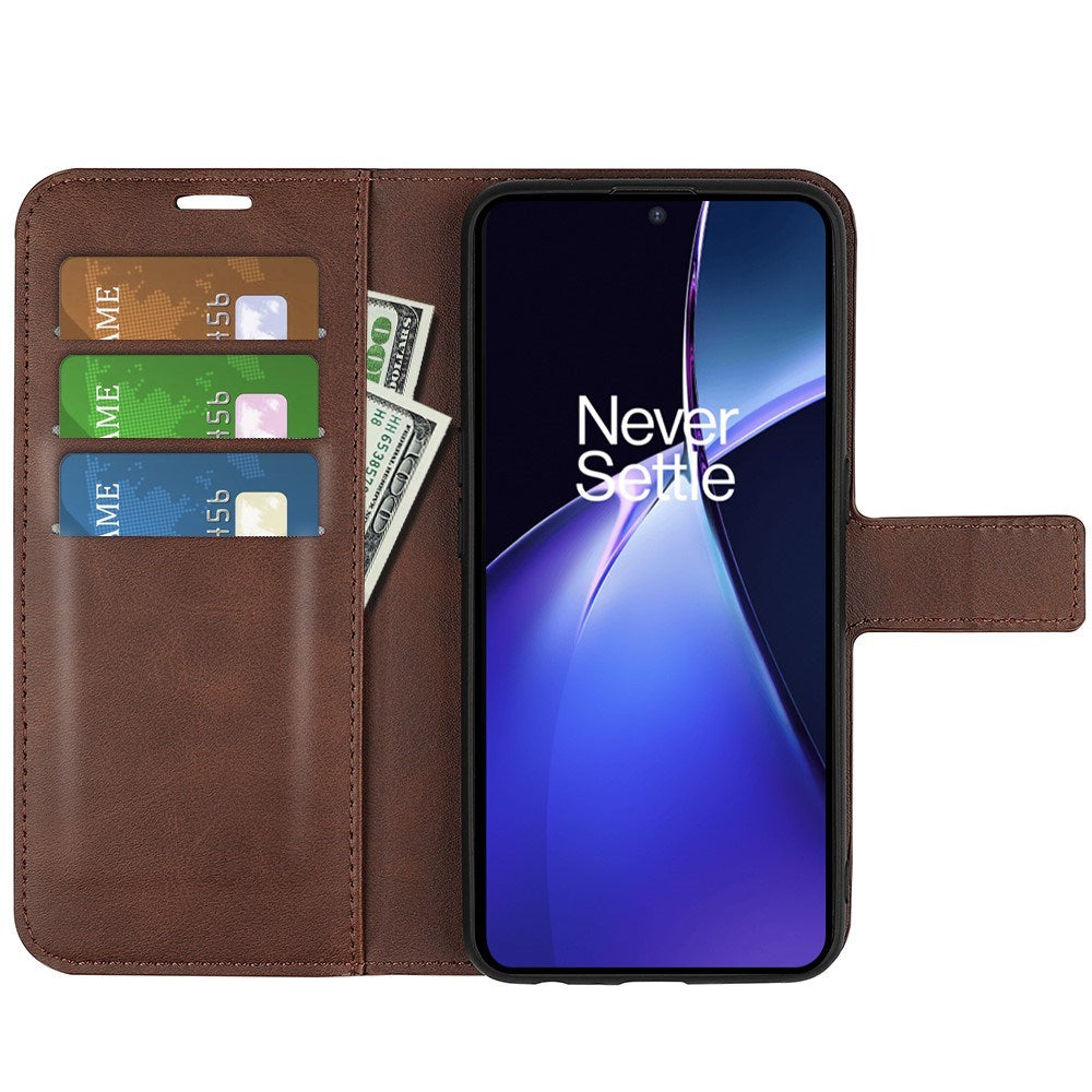 EIDERWOOD OnePlus Nord CE4 Lite (5G) Læder Flip Cover m. Kortholder & Magnetisk Luk - Brun