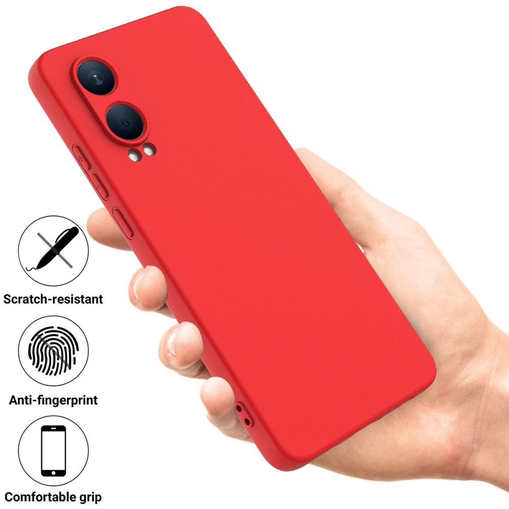 EIDERWOOD OnePlus Nord CE4 Lite (5G) Liquid Silikone Mobil Cover m. Strop - Rød
