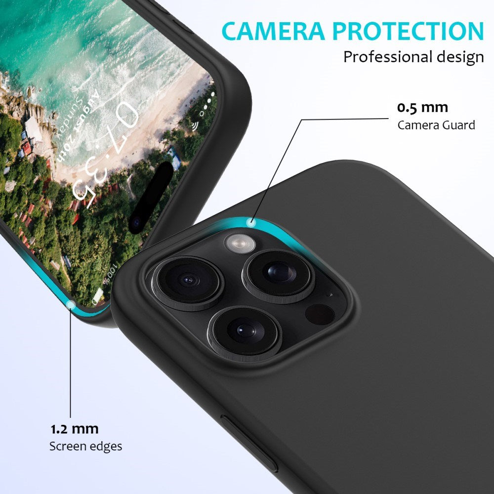 EIDERWOOD iPhone 16 Pro Max Silikone Cover - Foret Inderside - Sort