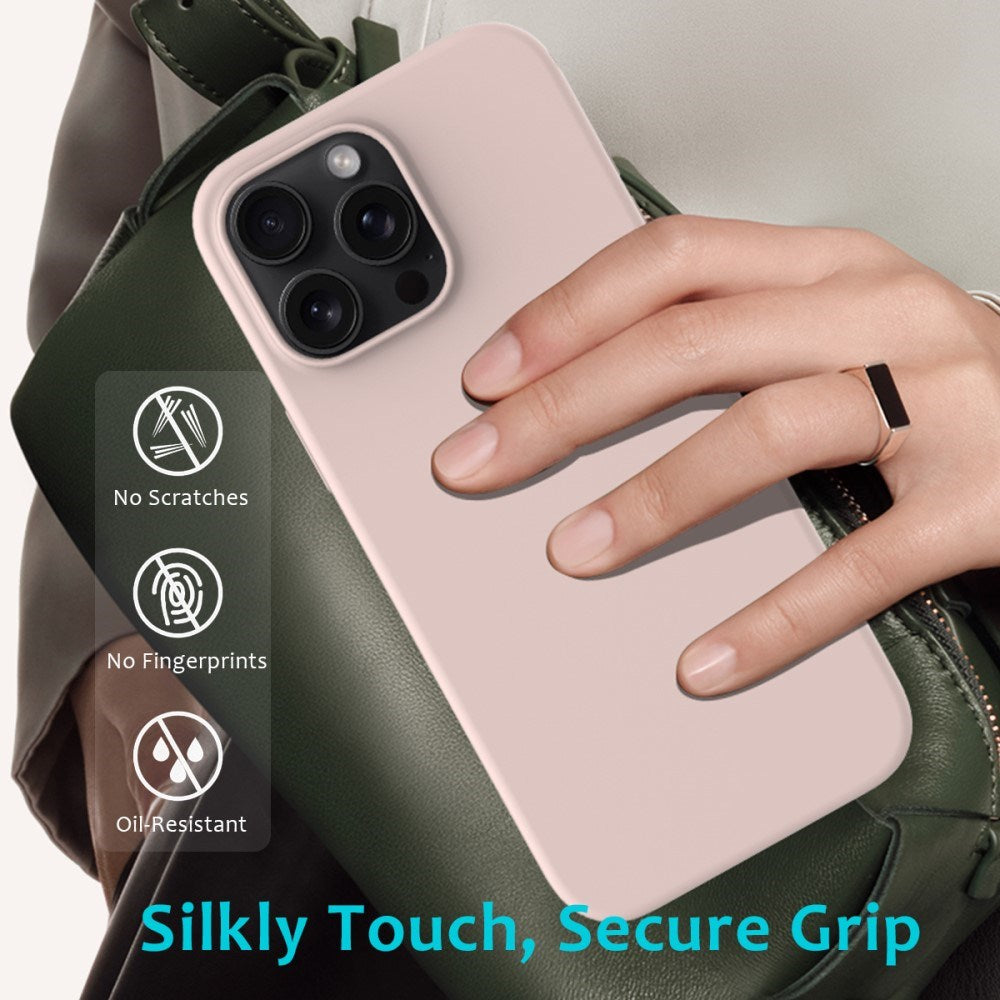 EIDERWOOD iPhone 16 Pro Max Silikone Cover - Foret Inderside - Lyserød