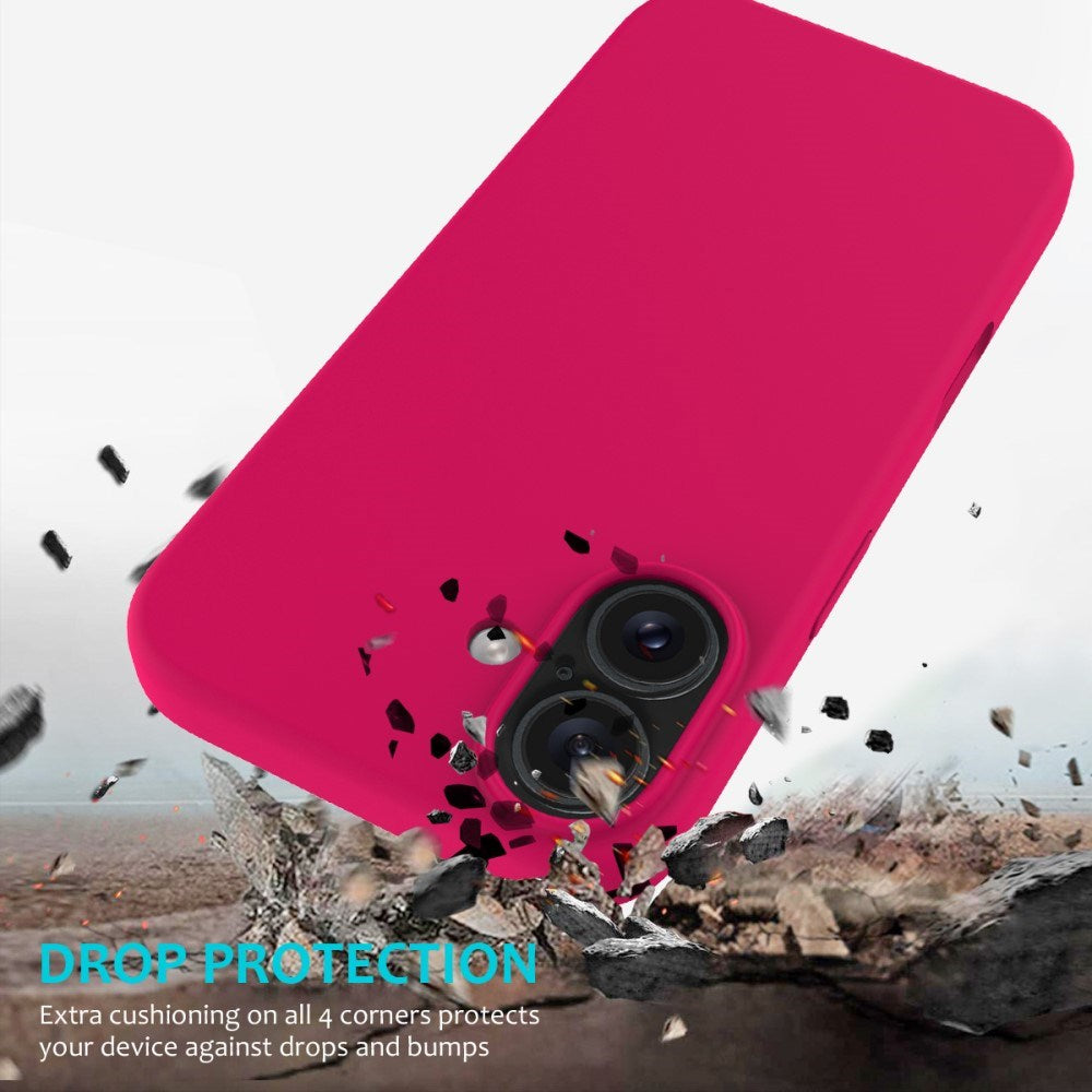 EIDERWOOD iPhone 16 Plus Silikone Cover - Foret Inderside - Koralrød