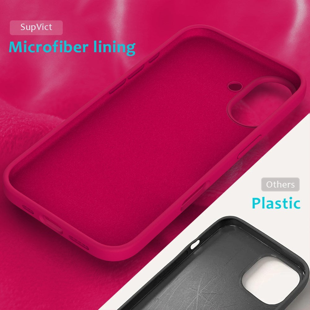 EIDERWOOD iPhone 16 Plus Silikone Cover - Foret Inderside - Koralrød