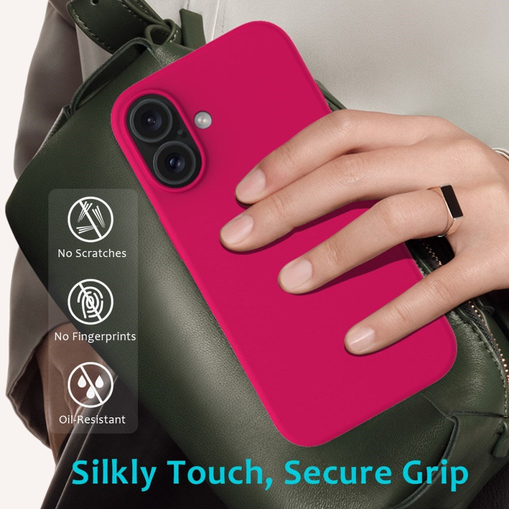 EIDERWOOD iPhone 16 Plus Silikone Cover - Foret Inderside - Koralrød