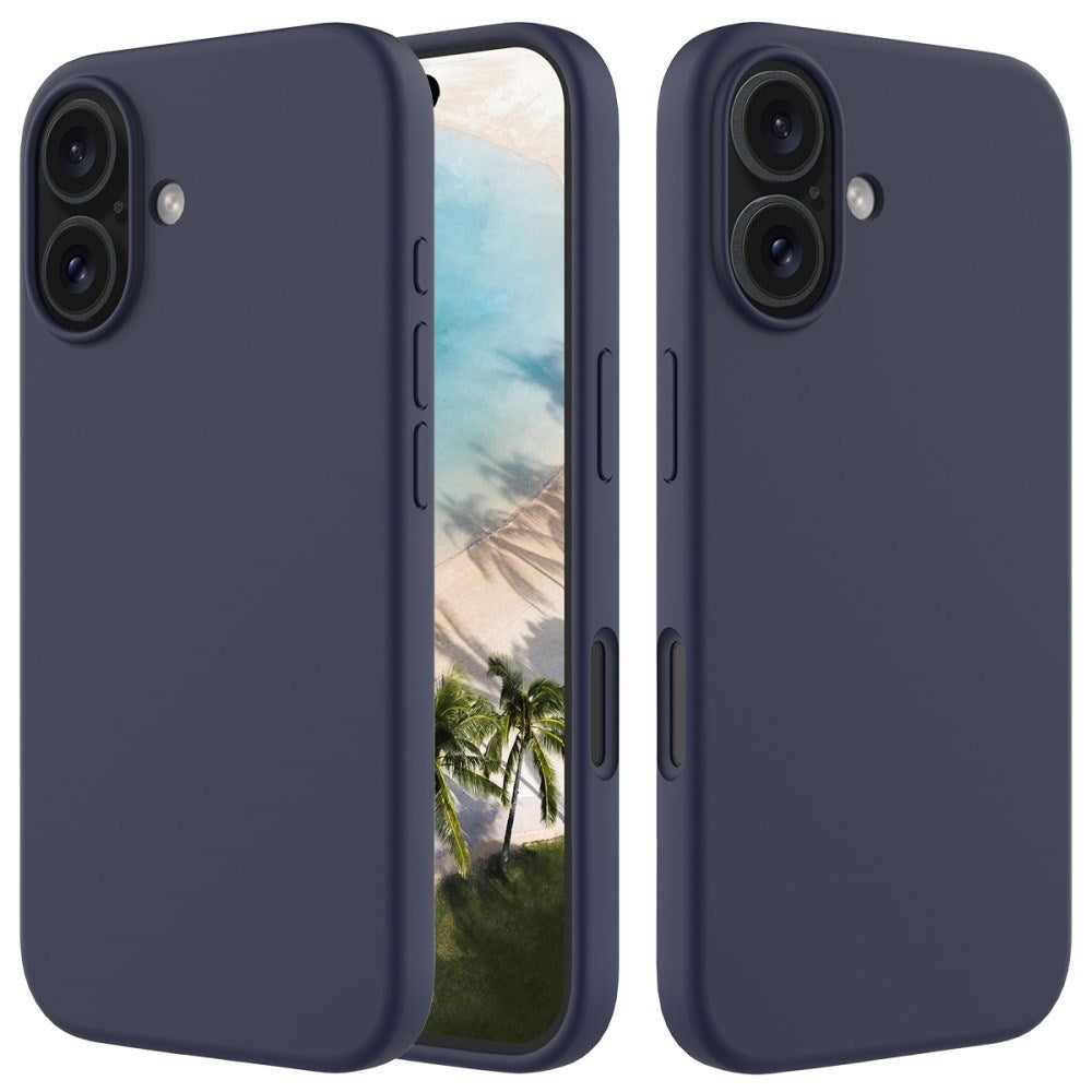 EIDERWOOD iPhone 16 Plus Silikone Cover - Foret Inderside - Mørkeblå