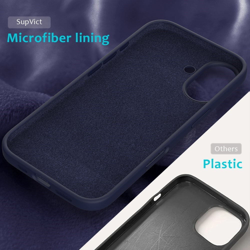 EIDERWOOD iPhone 16 Plus Silikone Cover - Foret Inderside - Mørkeblå