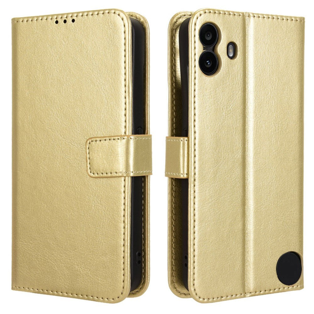 Nothing CMF Phone 1 - EIDERWOOD Kunstlæder Flip Cover m. Strop - Guld