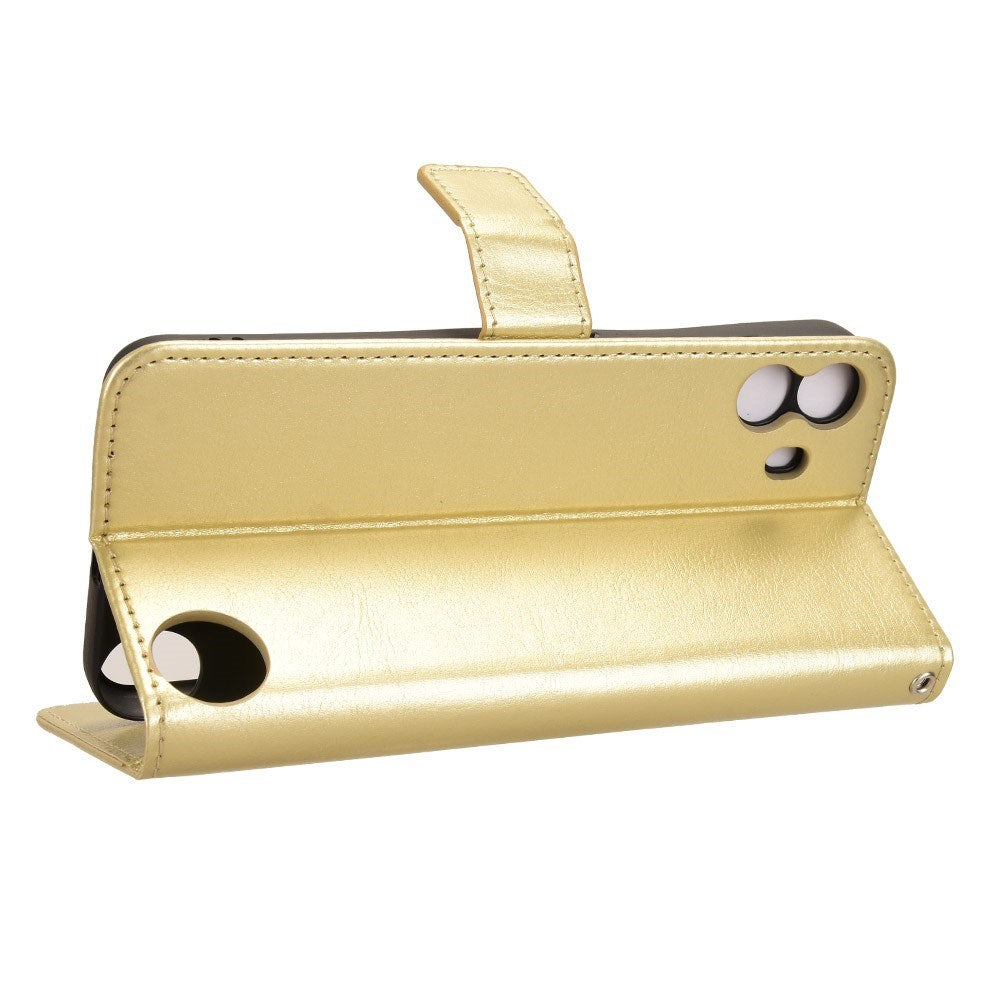 Nothing CMF Phone 1 - EIDERWOOD Kunstlæder Flip Cover m. Strop - Guld