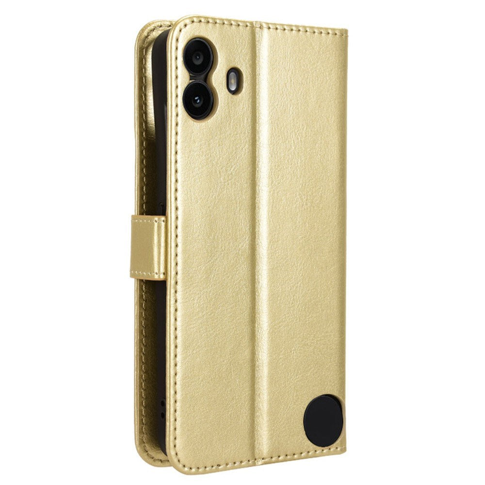 Nothing CMF Phone 1 - EIDERWOOD Kunstlæder Flip Cover m. Strop - Guld