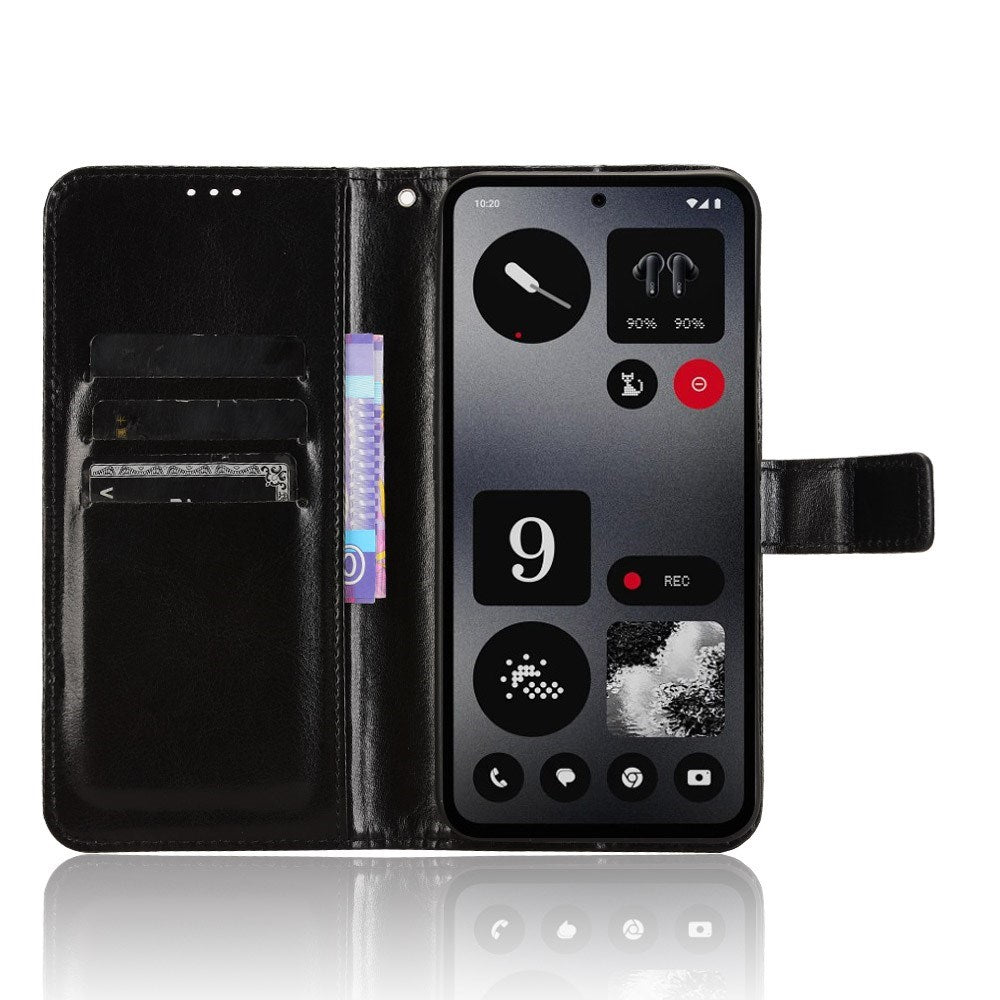 Nothing CMF Phone 1 - EIDERWOOD Kunstlæder Flip Cover m. Strop - Sort