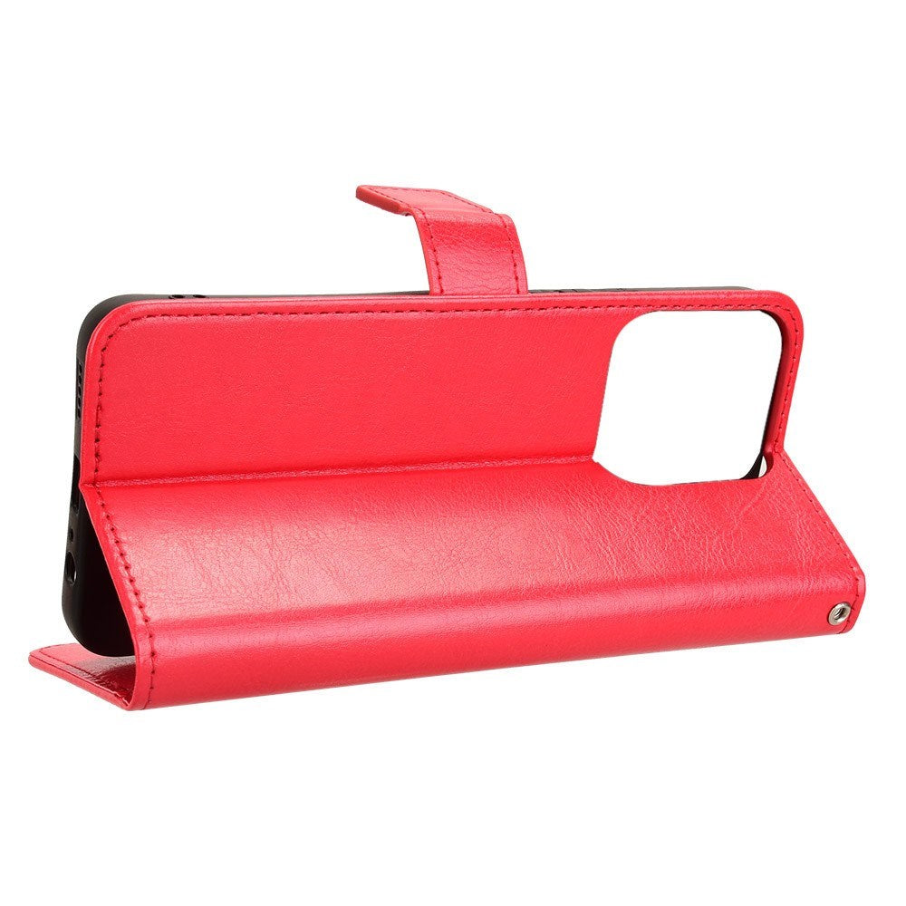 Honor 200 Smart - EIDERWOOD Kunstlæder Flip Cover m. Strop - Rød