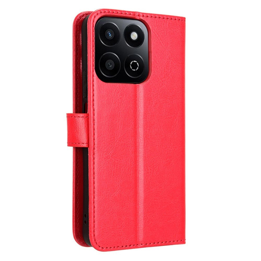 Honor 200 Smart - EIDERWOOD Kunstlæder Flip Cover m. Strop - Rød
